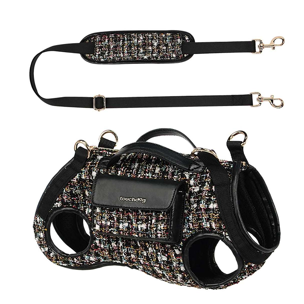 Dog Lift Harness Dog Carrier- with Soft Cushion Belt Design for Dogs/Lightweight Breathable Multi Functional, Can be Used as a Handbag (Moon Black, XS)