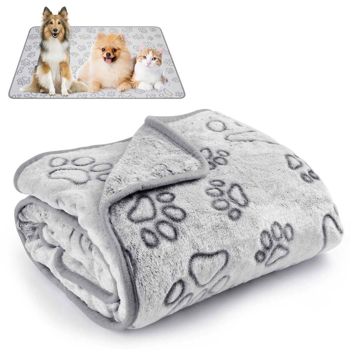 Okxiri Dog Blankets for Small, Medium Dogs, Puppy Blanket Washable, Dogs Essentials for Puppies, Cat (63" x 40",1)
