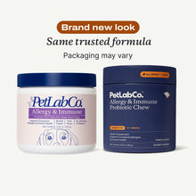 Load image into Gallery viewer, PetLab Co. Allergy & Immune Daily Probiotics for Dogs. Supports Yeast Production, Seasonal Allergies, Intermittent Itchiness, Gut & Digestive Health for Large Dogs - 30 Chews - Packaging May Vary