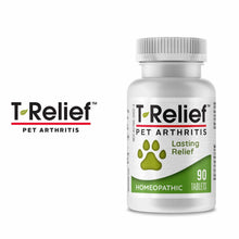 Load image into Gallery viewer, MediNatura T-Relief Pet Arthritis Relief Arnica +12 Powerful Natural Homeopathic Medicines Help Ease Hip & Joint Pain Soreness & Stiffness for Dog & Cat - 90 Tablets