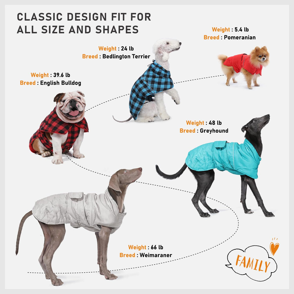 PAWZ Road Dog Winter Coat with 5 Layers Warm Material, Reversible Dog Clothes with 2 Sides, Dog Jacket Outdoor Water Repellent, (Red Plaid L)