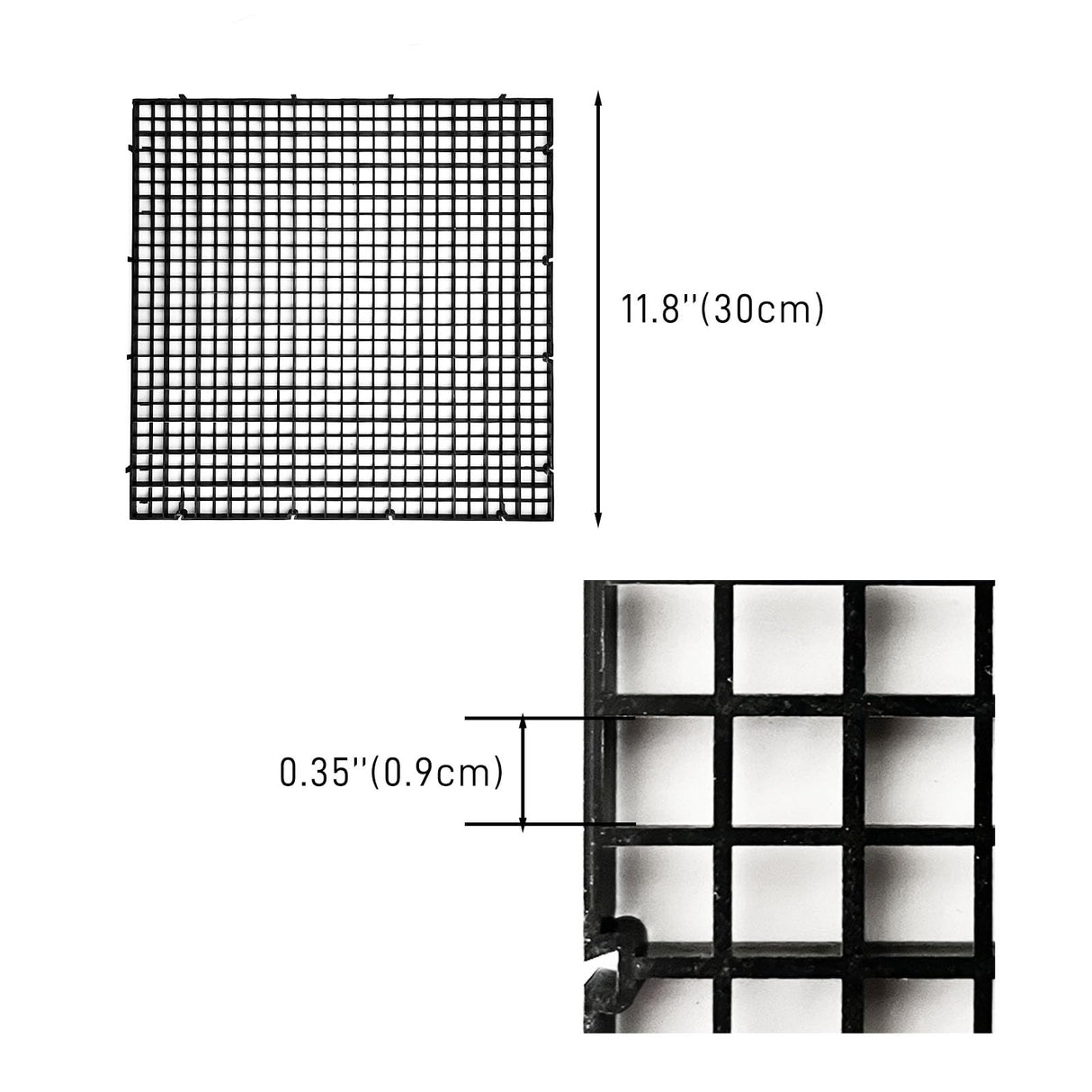 TQDXZA 0.35-Inch Black Aquarium Divider Panel 11.8"x11.8",8pacs - Strong Suction Cups, Easy Cut Design to Separate Fish (10-55 Gallon Tanks)