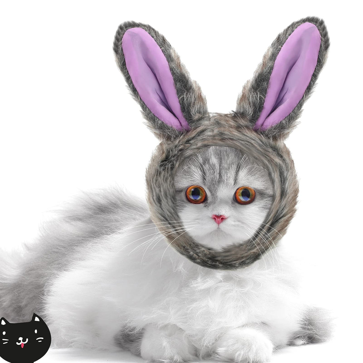 5 Pieces Cat Hat Dog Costume Cute Bunny Rabbit Hat with Ears Headwear Lion Mane Cap Valentine New Years Day Party Accessory for Kitten Puppy Dress Up Adjustable Birthday Party