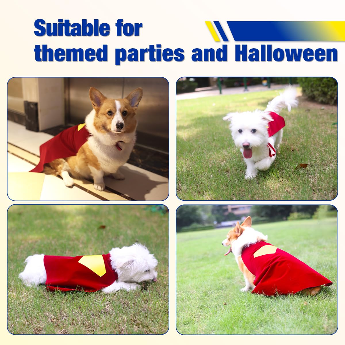 Red Dog Hero Costume Cape for Halloween and Parties (Medium)