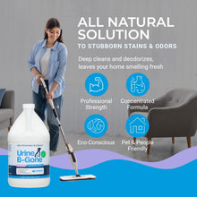 Load image into Gallery viewer, KINZUA ENVIRONMENTAL Urine B-Gone, Professional Enzyme Odor Eliminator & Pet Stain Remover, Human, Cat & Dog Urine Cleaner, Effective on Laundry, Carpets & More, Lavender Scent, 1 Gallon