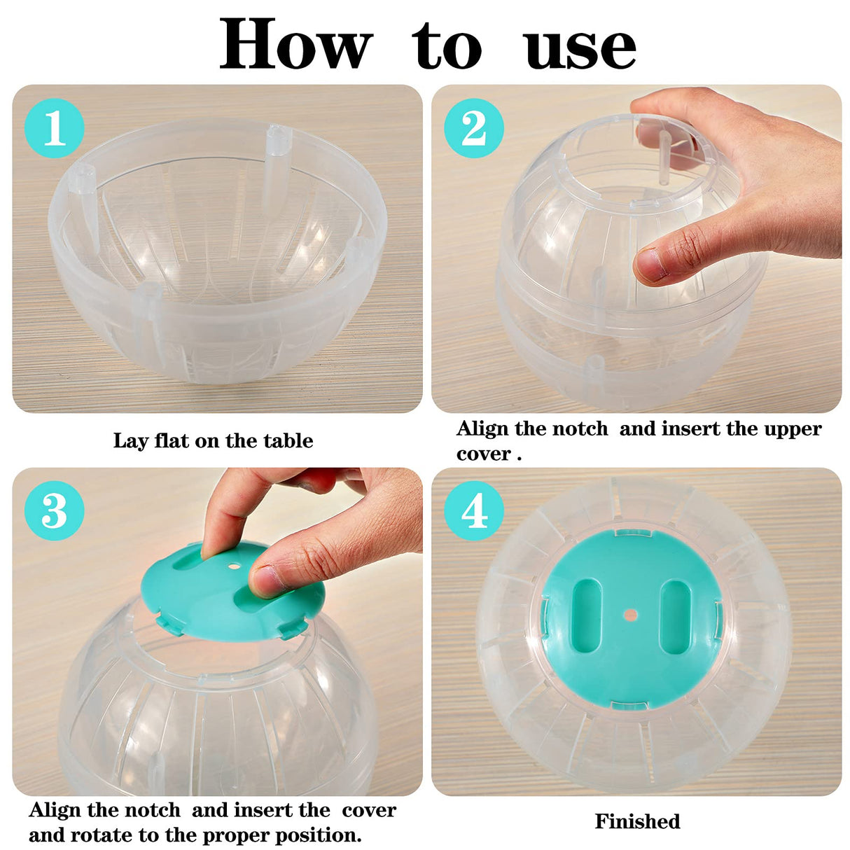 2 Pieces Hamster Exercise Ball, 5.7 Inch Guinea Pigs Running Ball Transparent Plastic Hamster Wheel for Dwarf Rabbits Small Pets to Reduce Boredom and Increase Activity