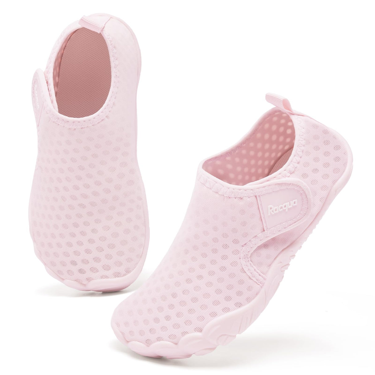 Racqua Girls Water Shoes Kids Boys Swim Aqua Quick Dry Breathable Barefoot Lightweight Non-Slip Pool Beach Outdoor Pink Big Kid 2