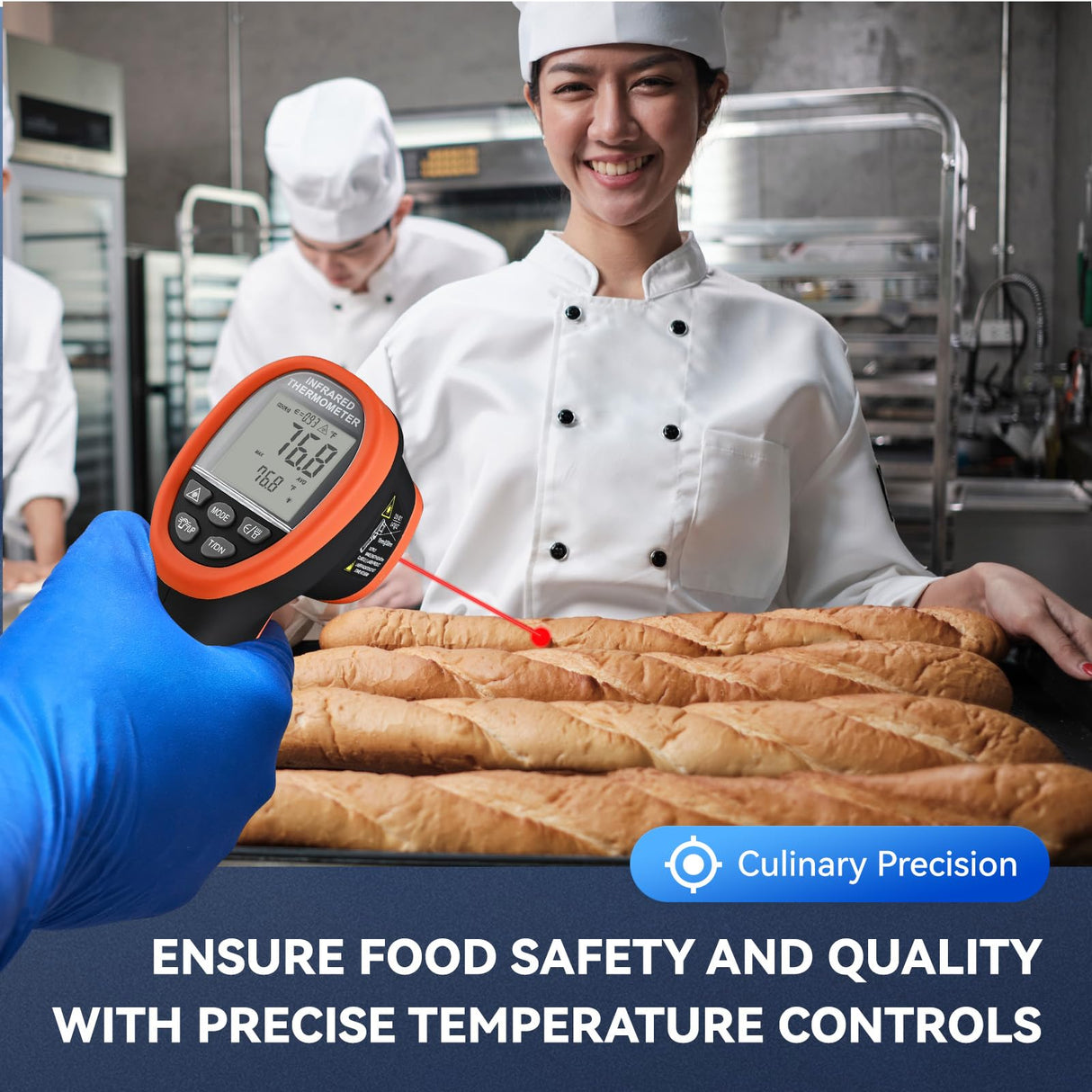 SURLABA Infrared Thermometer with Bluetooth, High Temp Thermometer Pyrometer IR Temperature Gun -58℉- 2732℉ (-50℃ to 1500℃),30:1 Distance Spot Ratio, Dual Laser and Flashlight(NOT for Human)
