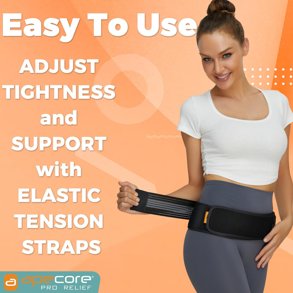 APECORE Sacroiliac Hip Belt for Women and Men That Alleviates Sciatic, Pelvic, Lower Back, Leg and Sacral Nerve Pain Caused by Si Joint Dysfunction| Hip Brace (Regular)