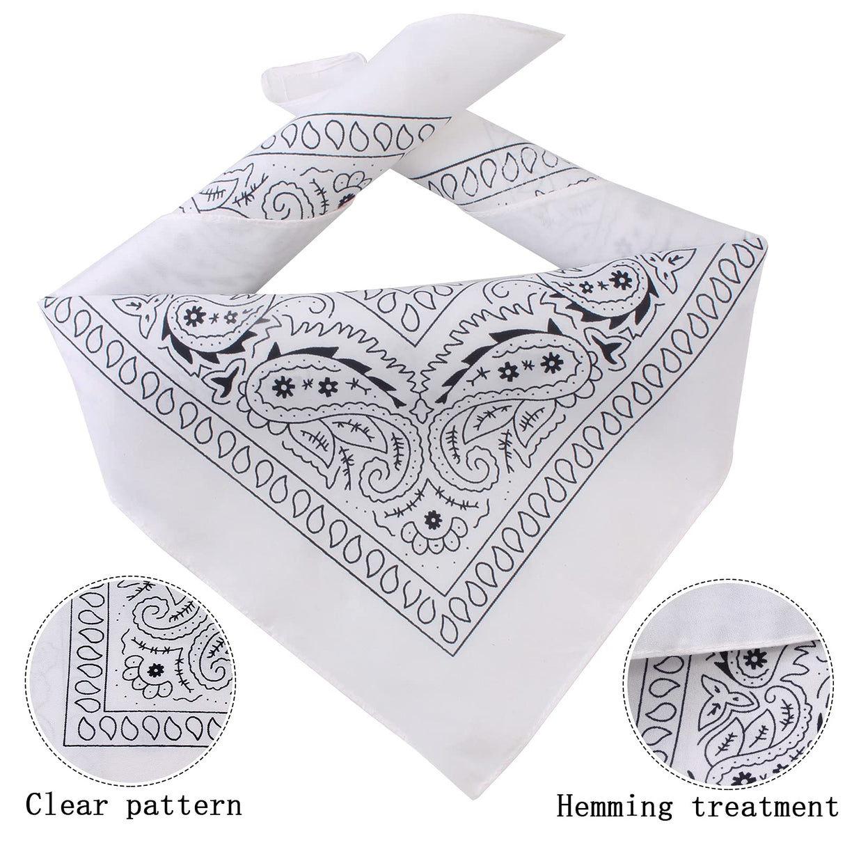 Yewong Pet Cowboy Costume Accessories - Dog Cat Pet Size Cowboy Hat and Bandana Scarf West Accessories for Puppy Kitten Party Festival and Daily Wearing Set of (Black Hat+White Bandana)