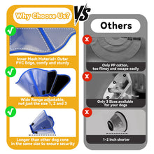 Load image into Gallery viewer, Vithael Upgraded Dog Cone Collar for Dogs After Surgery, Soft Breathable Pet Recovery Collar with Double-Layer Design, Adjustable Dog Cone Collar for Large Medium Dogs, Elizabethan Collar (L, Blue)