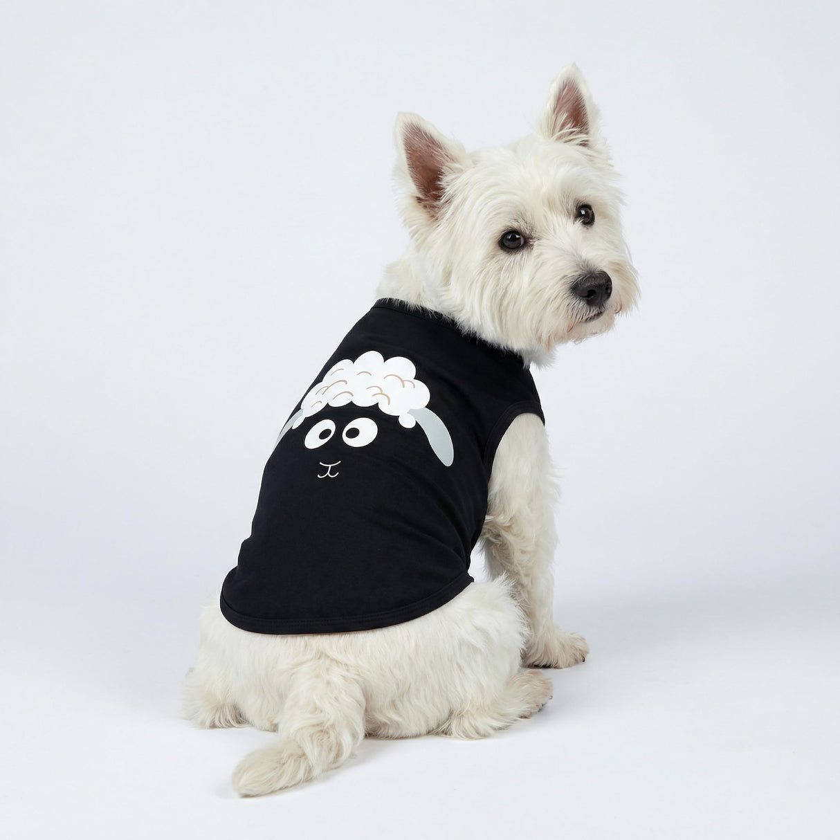 Fitwarm 3 Pack Hippo Sheep Koala Dog Shirt, Summer Clothes for Small Dogs Boy Girls, Funny Pet Outfit, Black, White, Gray, Blue, XS