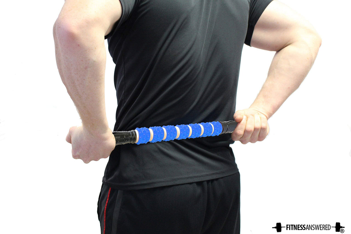 It Band Roller Muscle Roller Massage Stick for Legs Foam Roller for Shin Splints Muscle Roller Stick Massage Stick Shin Roller Stick Roller for Sore Muscles Calf Roller - Blue, Elite Rubber