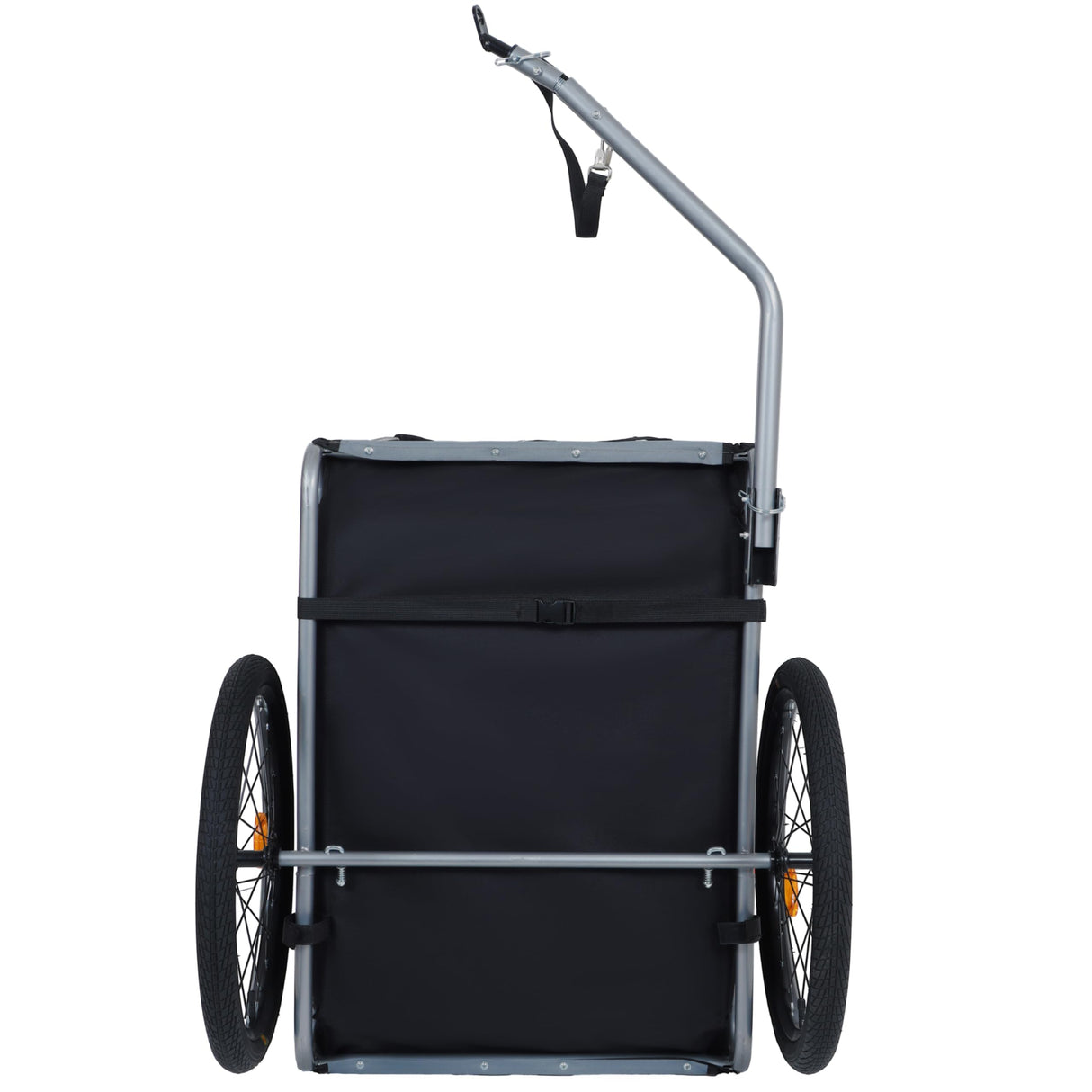 Large Dog Bike Trailer, 88 LB Capacity Pet Cart Bicycle, All-Terrain Pet Carrier, Cargo Carrier, Durable Steel Frame for Travel, Cycling, Outdoor Adventures, Black