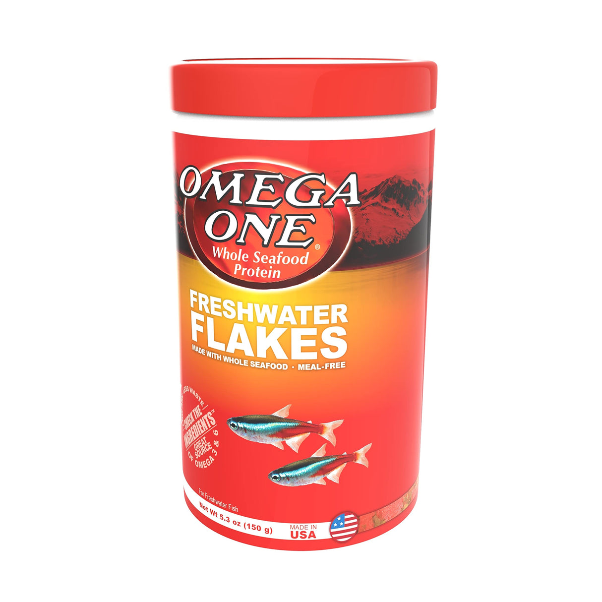 Omega One Freshwater Flakes, 5.3 oz
