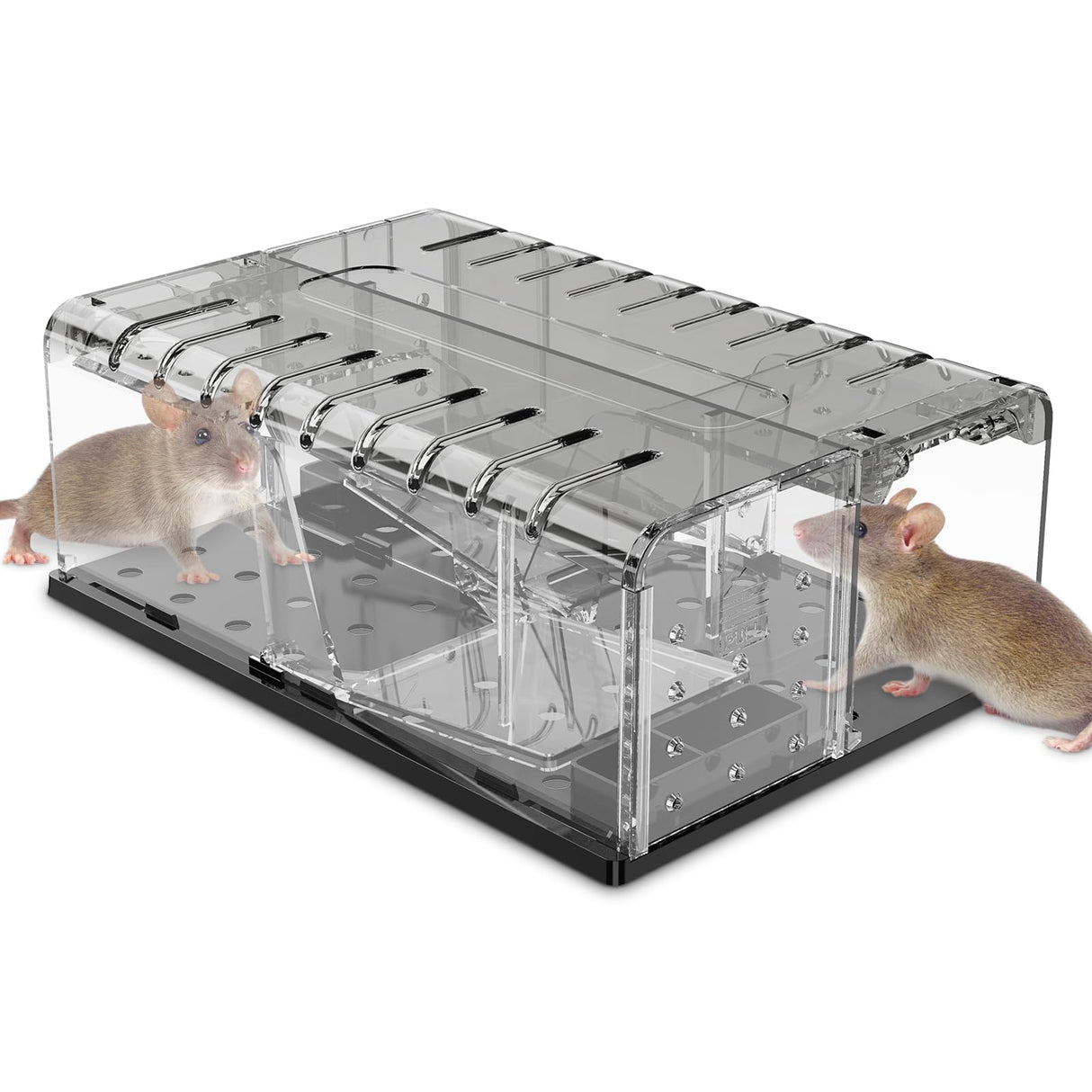 PZQZMAR Mouse Traps, Humane Mouse Trap, Easy to Set, Mouse Catcher Quick Effective Reusable and Safe for Families(2-in-1)