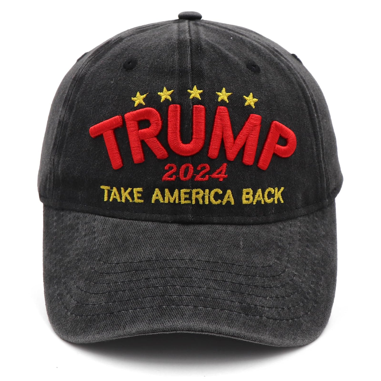 LXRAINQI Trump Hat, Trump Merchandise Trump 2024 MAGA Hat Make America Great Again Hat 3D Embroidery Adjustable Baseball Cap Black