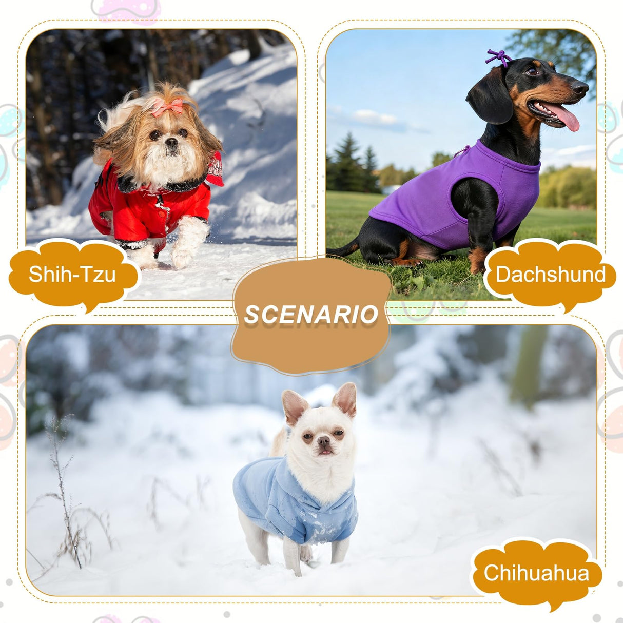 PETAXCELL Dogs Fleece Vest Sweater, Stretch Fleece Dog Coat with Leash Ring Winter Warm Pet Thick Clothes Soft (M, Solid, Rose Red/Purple, 2Pack), for Chihuahua/Bichon/Puppies/Kitten