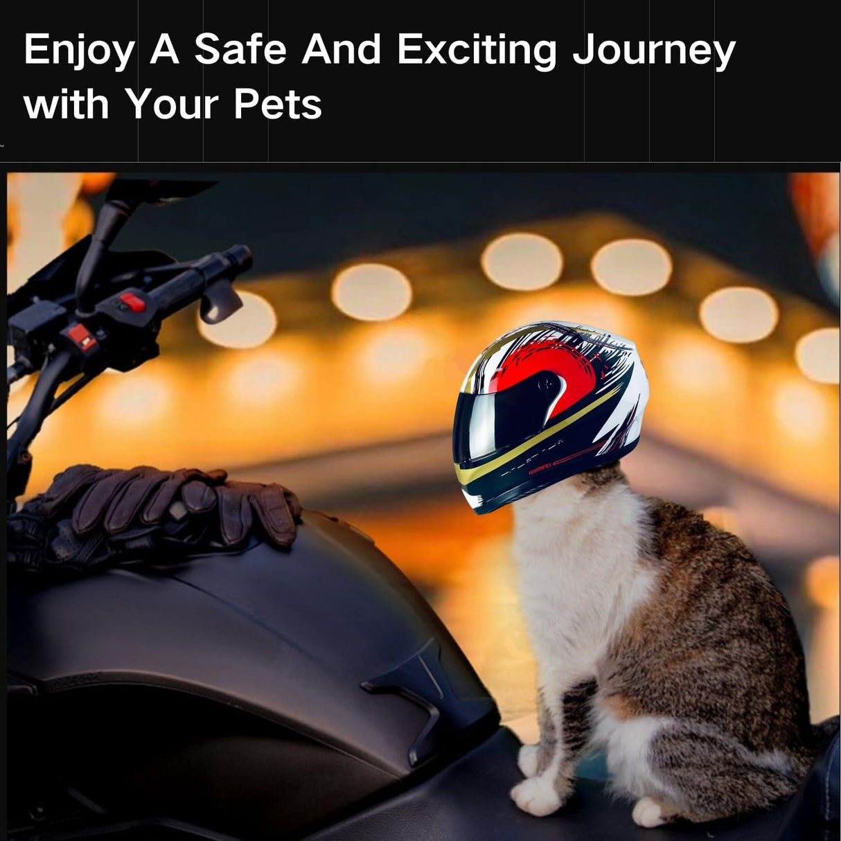 FORZENA Dog Motorcycle Helmet Cat Full Face Motorcycle Helmet Outdoor Motorcycle Bike Riding Helmet Hat for Doggie Puppy Kitten Pet Supplies Racing Car Fan Collectible Small Gift (Red)