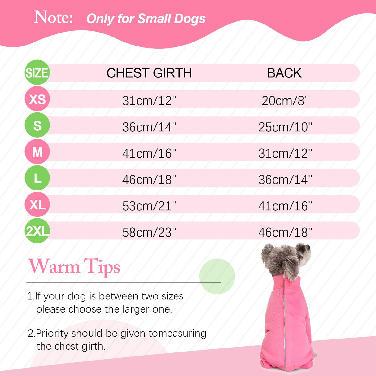 Dog Winter Coat for Small Dogs, Four Leged Warm Fleece Doggie Onesie, High Ribbed Collar Dogs Winter Clothes Jumpsuit, Anti Hair Shedding Suit,Warm Puppy Christmas Jacket
