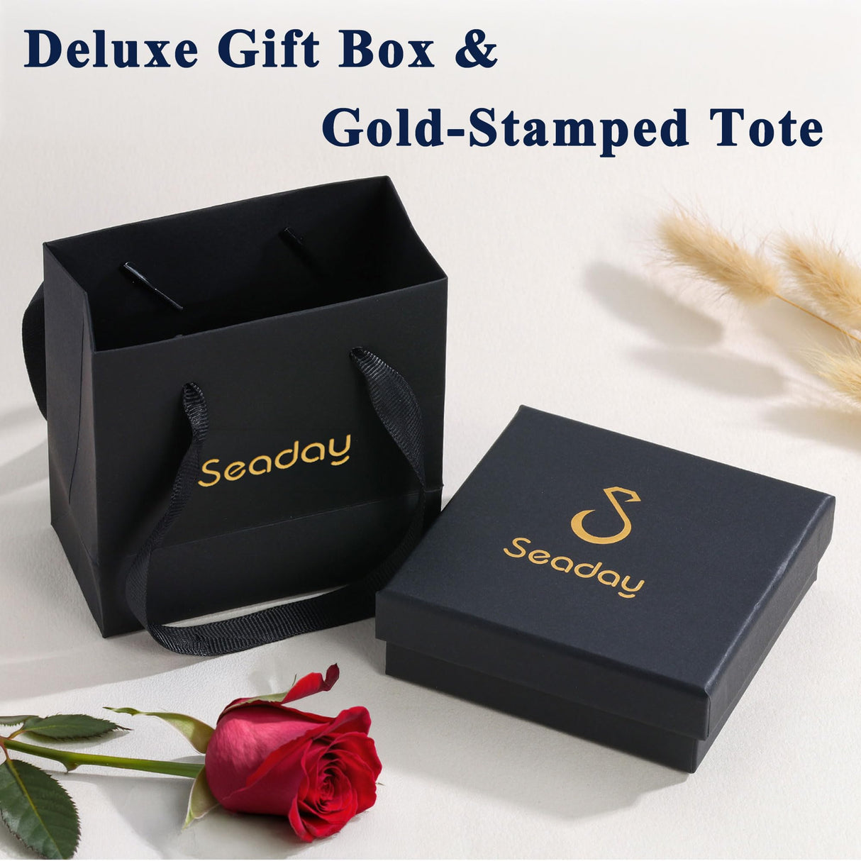 SEADAY 18K Gold Plated Stackable Bangles Bracelets for Women - 4 Pcs Gold Bracelet Set Trendy Stainless Steel Fashion Accessories, Dainty Stacked Jewelry Set Gift for Daily Wear Five Leaf Clover