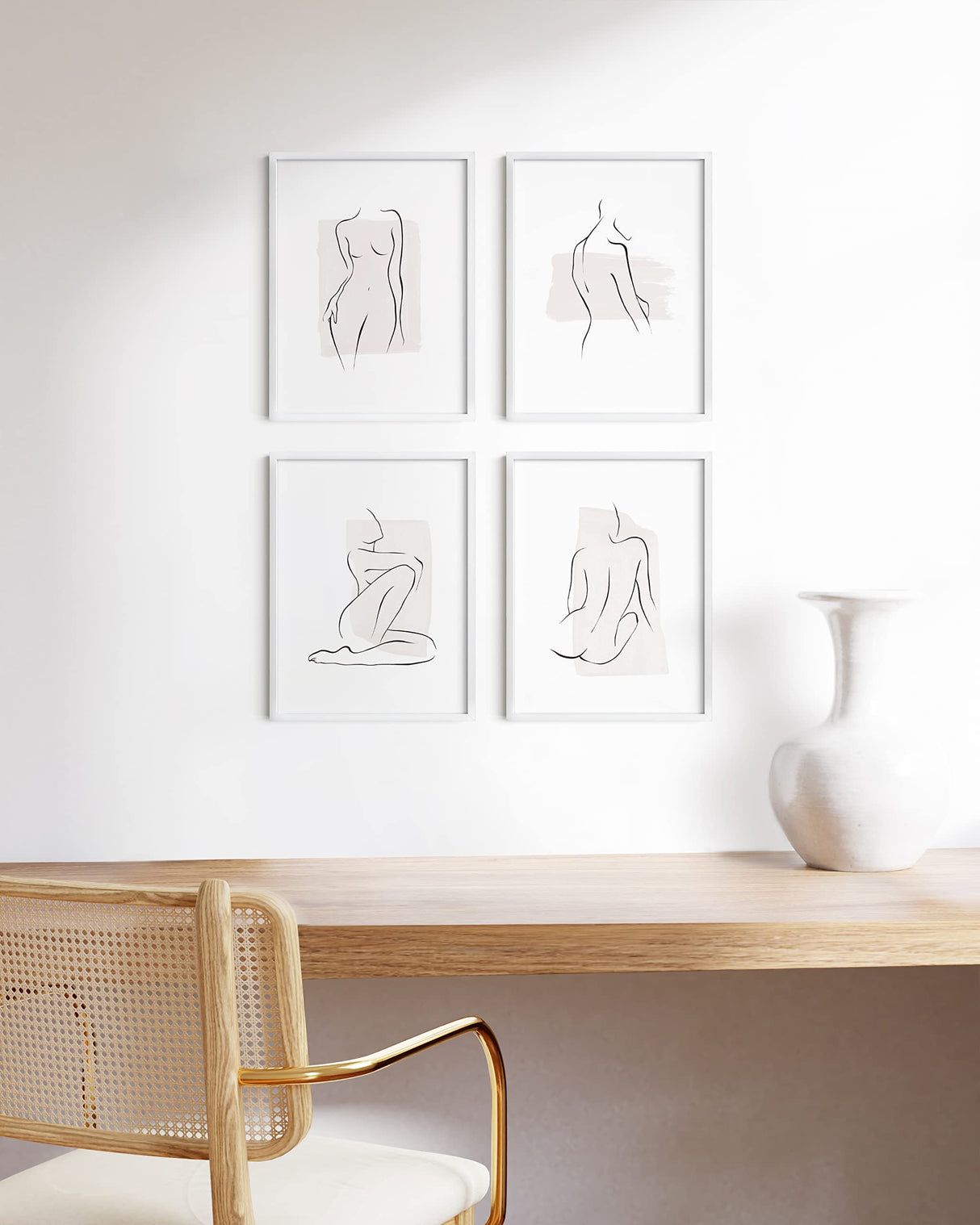 HAUS AND HUES Standalone Aluminum White Frames Set of 15-12x16