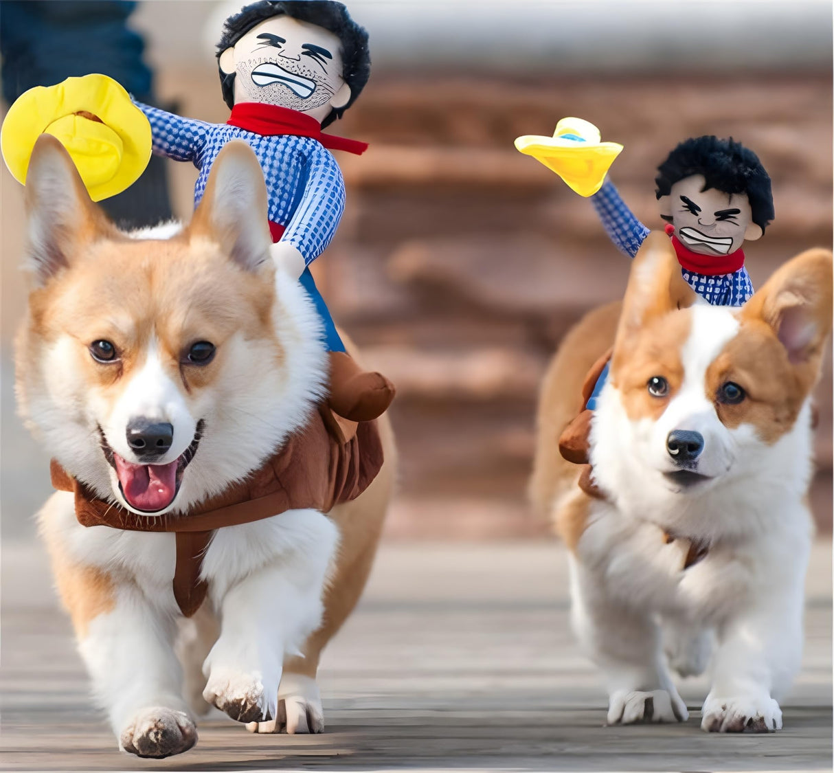 Hotumn Dog Halloween Costume Cowboy Rider Costume for Dogs Knight Style Funny Dog Clothes Amazing Dog Pet Suit Party Pet Costume for Small Medium Dogs Cats (XL, Cowboy Rider), X-Large