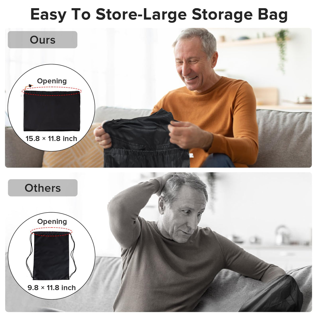 Upgraded Mobility Scooter Storage Cover,SRIMMIT Heavy Duty 420D Oxford Fabric Electric Scooter Cover, Waterproof,Anti-UV,Durable with Waterproof Strip,Reflective Strips,3 Buckles(L49"x 23"x 39")