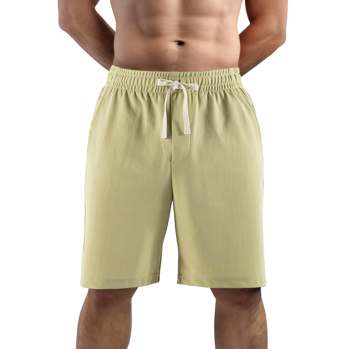 Lkrhzevg Men's Outdoor Shorts Casual Elastic Waist Drawstring Summer Beach with Pockets Lightweight Hiking Quick Dry Sports Shorts-S Dark Gray