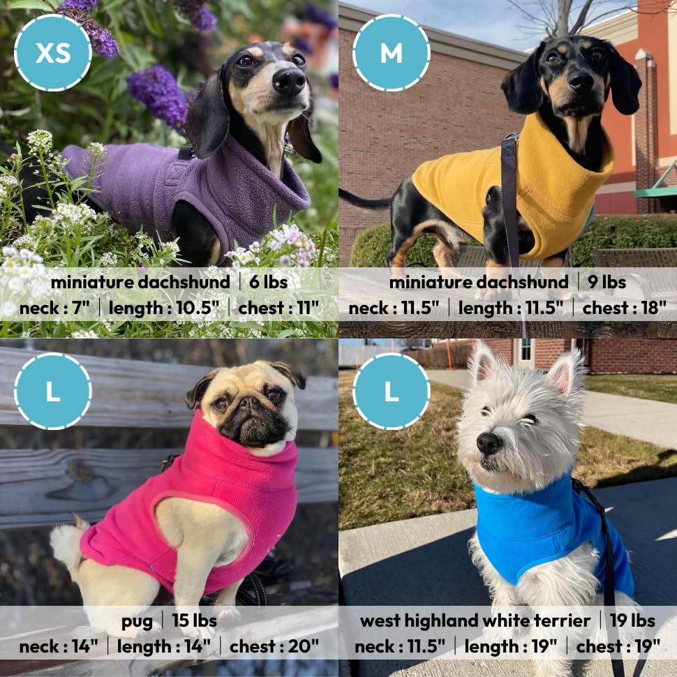 Gooby Half Zip Up Fleece Vest Dog Sweater - Sand, Medium - Soft Warm Pullover Fleece Head-in Dog Jacket with Dual D Ring Leash for Small to Medium Dogs