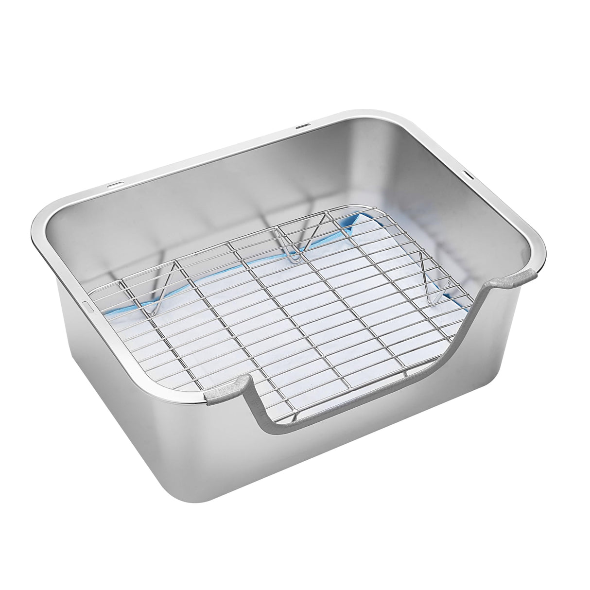 Sorstrem Stainless Steel Sifting Litter Box for Rabbit (M)