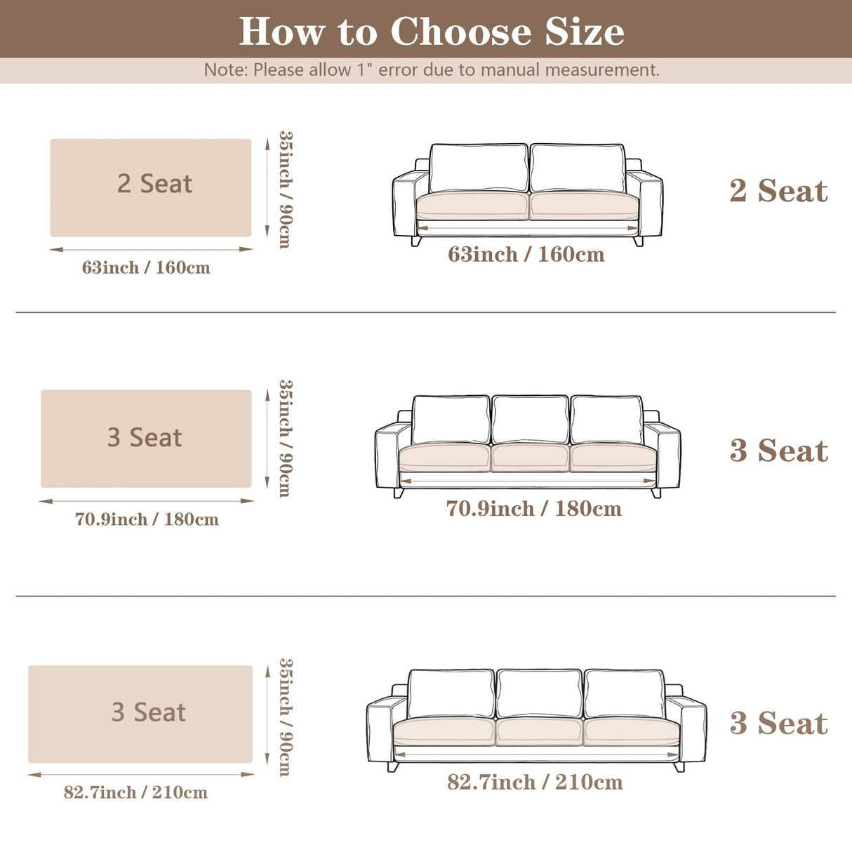 MYSKY HOME 100% Waterproof Couch Cover for Dogs Washable, Non Slip Couch Covers for 2 Cushion Sofa Pet Friendly, Thick Soft Sofa Covers Slipcovers Blanket Dog Bed Cover, Cream, 35"x70.9"