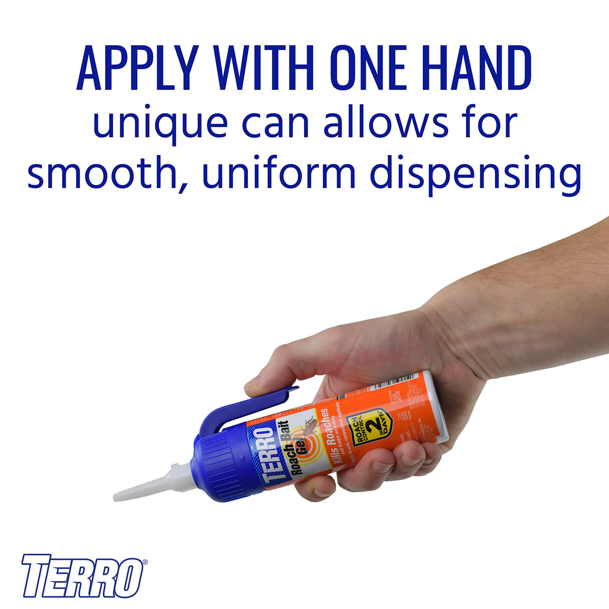 TERRO T502 Ready-to-Use Indoor Roach Bait Roach Gel Killer - Kills German, American, and Oriental Roaches - 3 oz