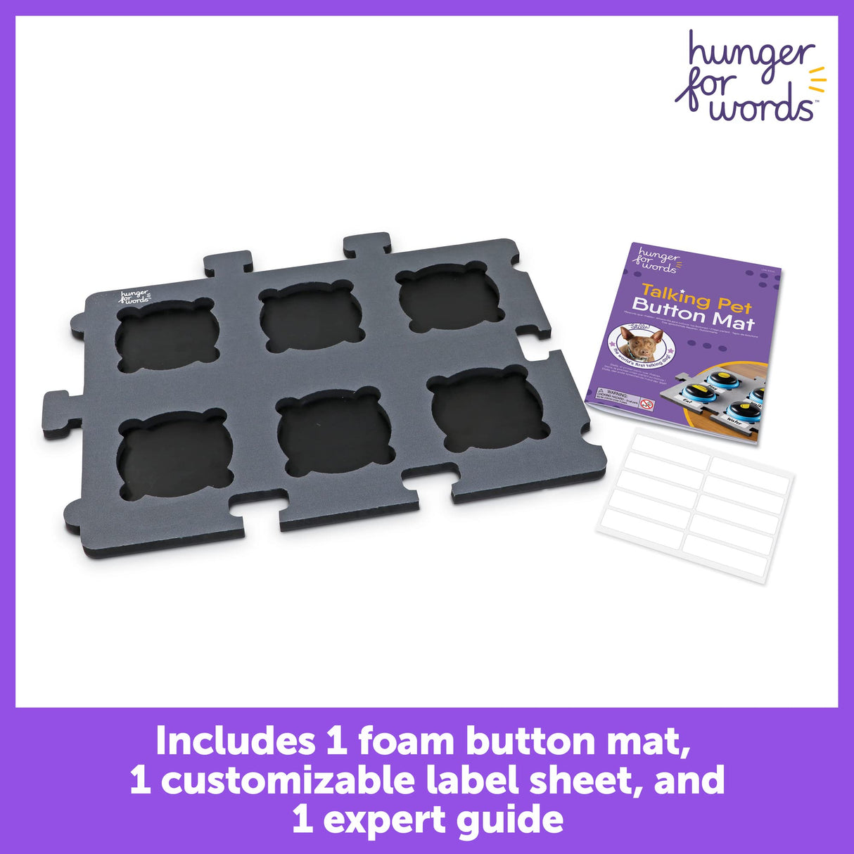 Hunger for Words Talking Pet Button Mat - 1 Piece Single, Pet Supplies, Dog Training and Obedience Games