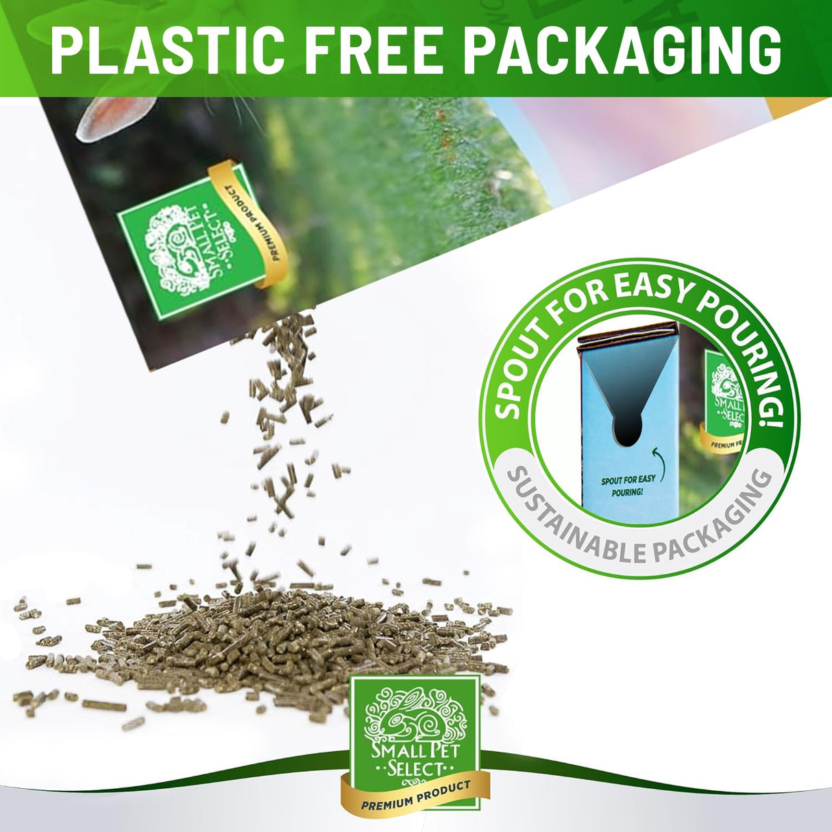 Small Pet Select-Premium Rabbit Pellet Food, Non-GMO, Soy Free. Local Ingredients in Pacific Northwest, 10lb