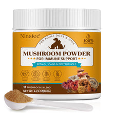Load image into Gallery viewer, Mushroom Supplement Powder for Dogs & Cats, Turkey Tail Mushroom for Pets, Lipoma for Cats, 11 Organic Mushroom Complex, Partner Guard for Dogs Lumps and Bumps