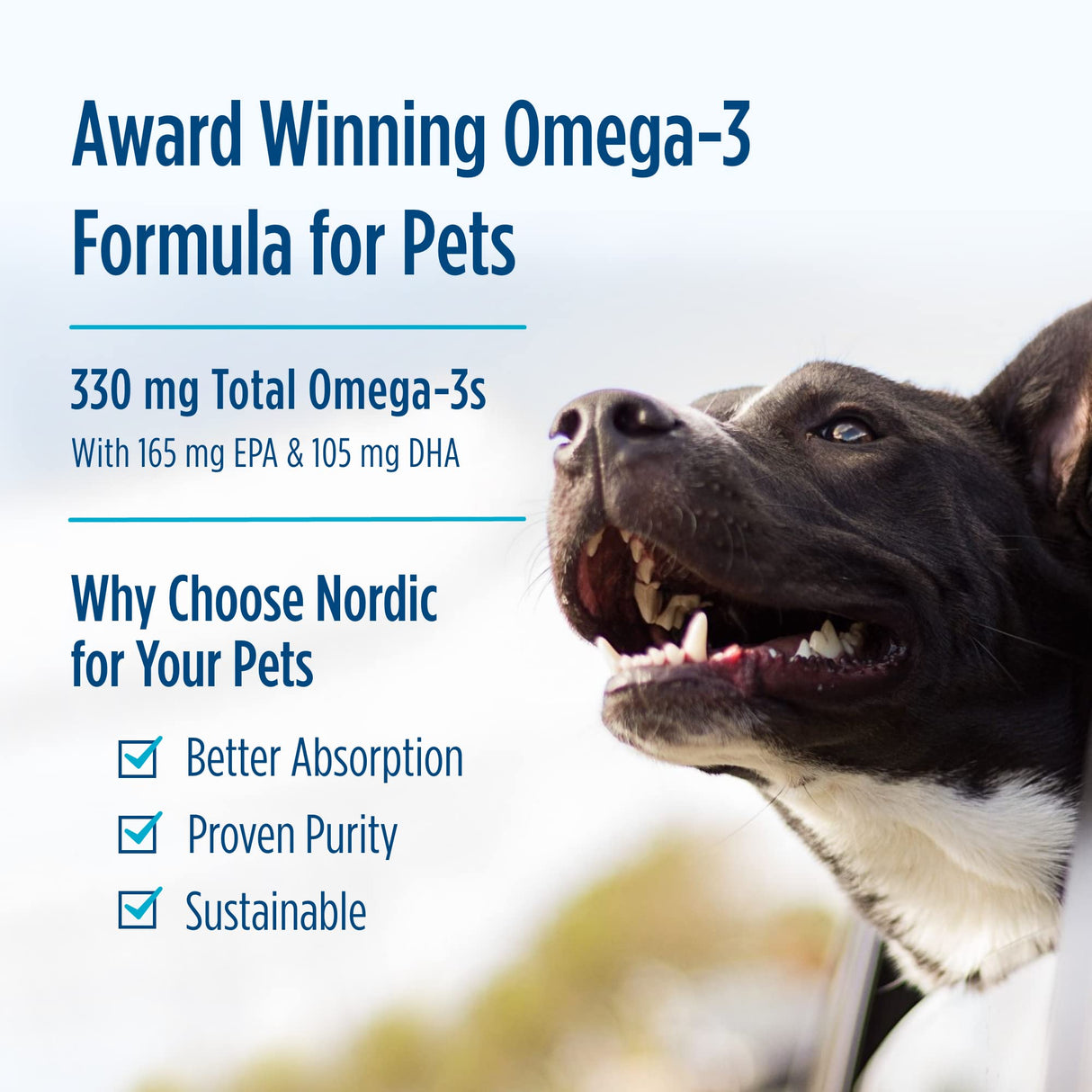 Nordic Naturals Omega-3 Pet, Unflavored - 90 Soft Gels - 320 mg Omega-3 Per Soft Gel - Fish Oil for Dogs with EPA & DHA - Promotes Heart, Skin, Coat, & Immune Health