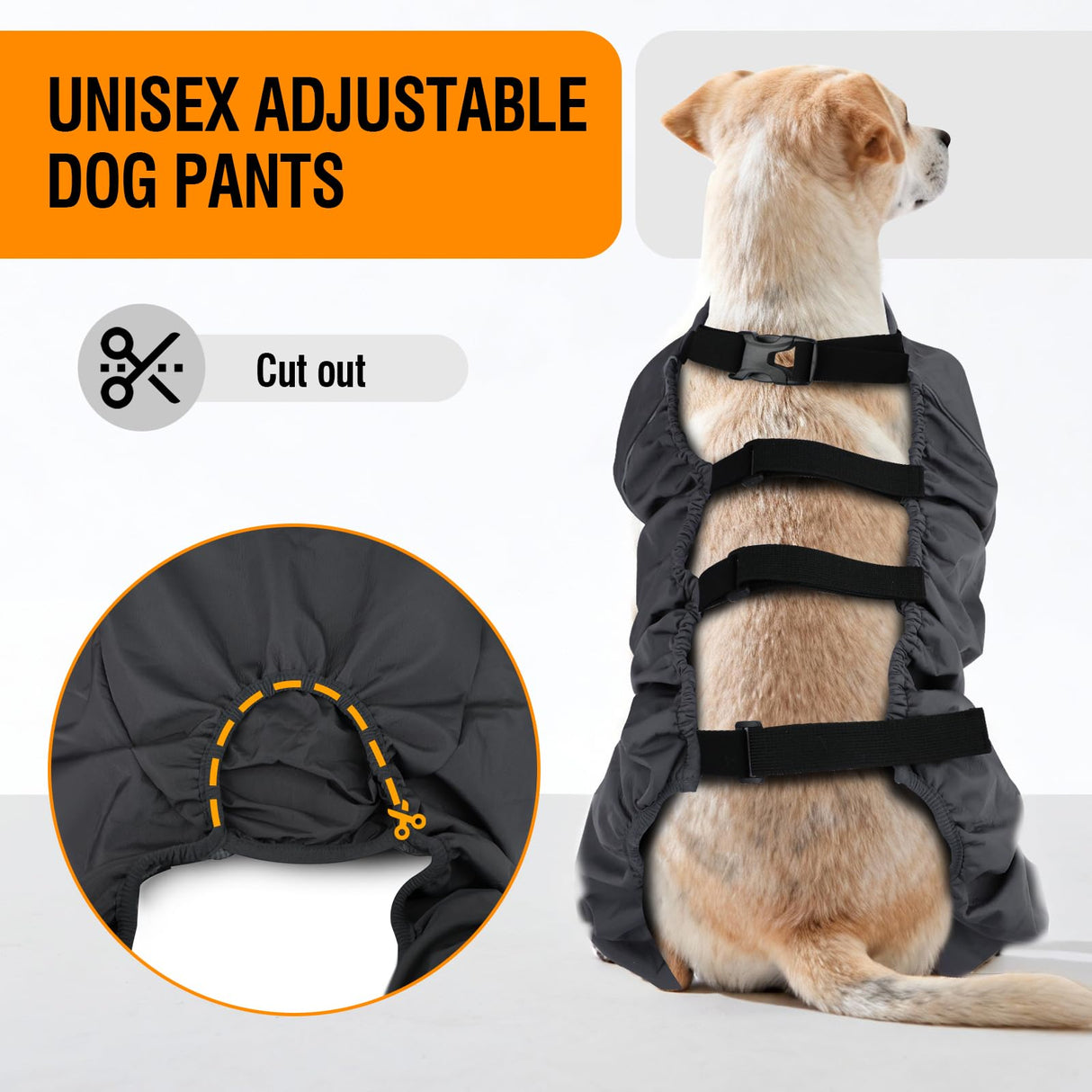 Dog Snow Pants,Puppy Snow Clothes for Winter,Full Body Dog Coat,Puppy Snowsuit with Out Boots,Adjustable Suspender Suits for Outdoor Walking & Paw Protectors