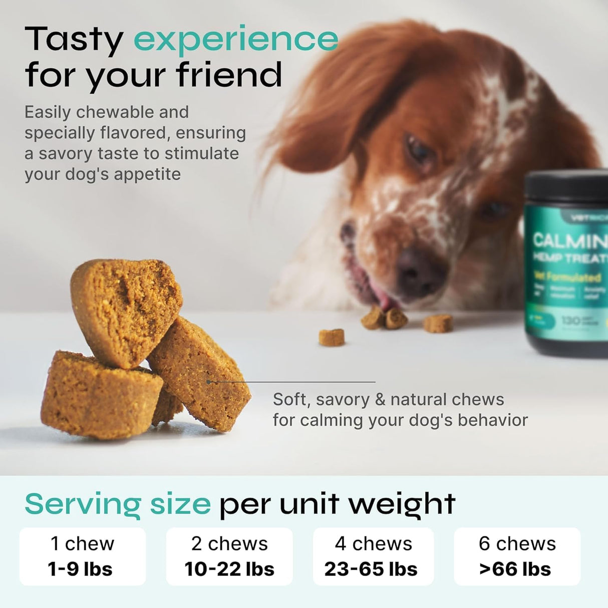 Calming Chews for Dogs with Valerian Root, Turmeric, L-Theanine - Calming Chews for Dogs Anxiety Relief - Soft Treats for Storms, Fireworks, Separation, Vet Visits, Grooming