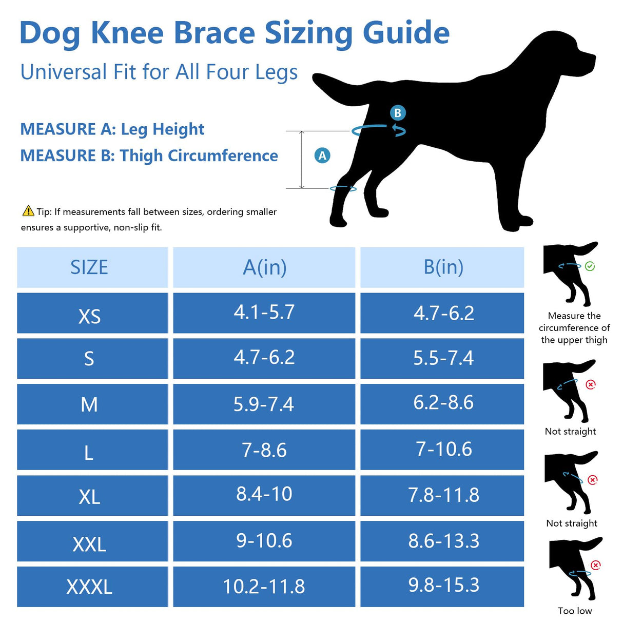 Nylvian Dog Knee Brace for Torn Acl Hind Leg - Adjustable Stabilizing Support for Ccl Injury, Luxating Patella, Hind Leg Pain & Arthritis - Rear Leg Limp Support