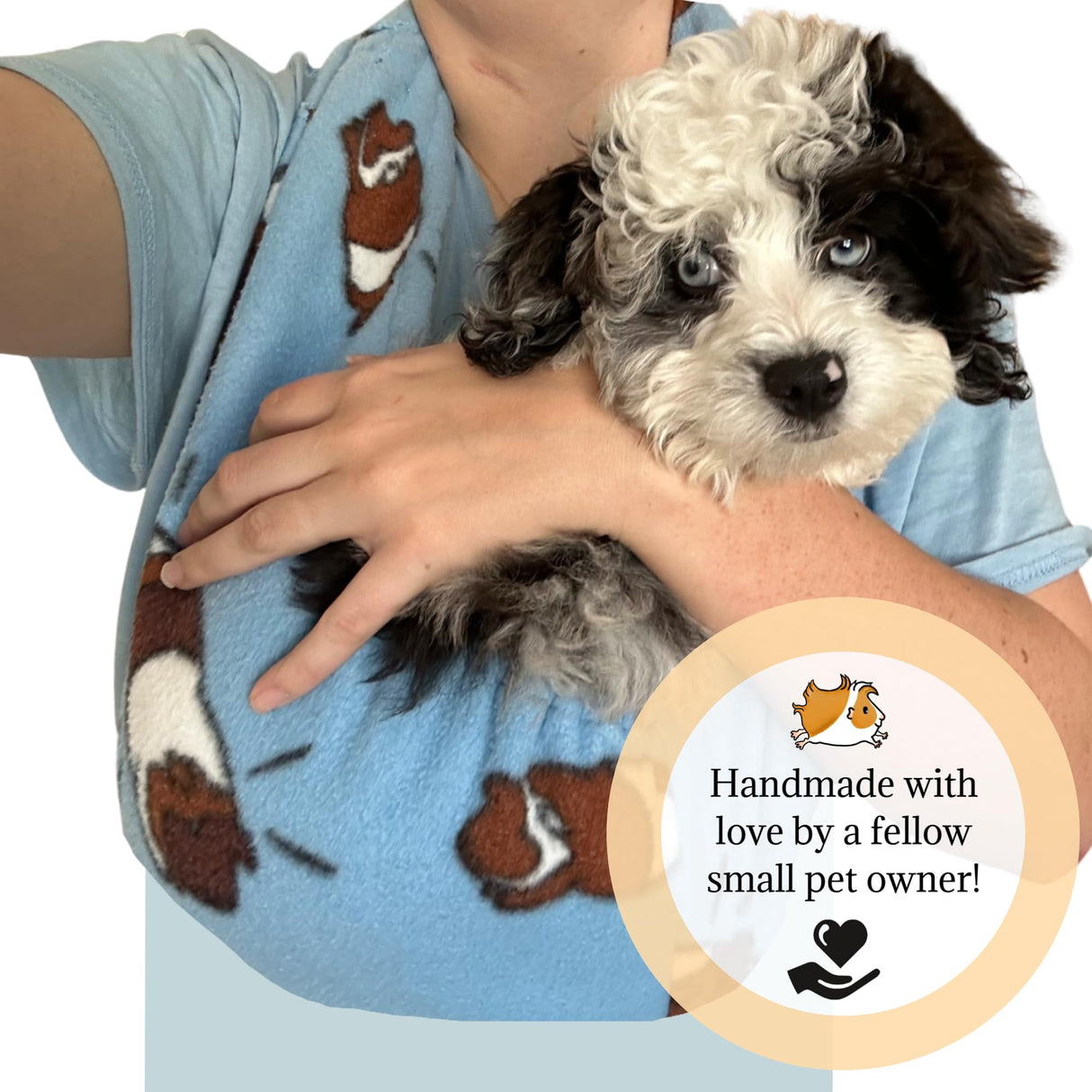 Bonding Scarf for Small Pets | Perfect for Guinea Pigs, Rats, Chinchillas, Hedgehogs, Ferrets, Puppies, Kittens, & More! (Orange Tiedye)