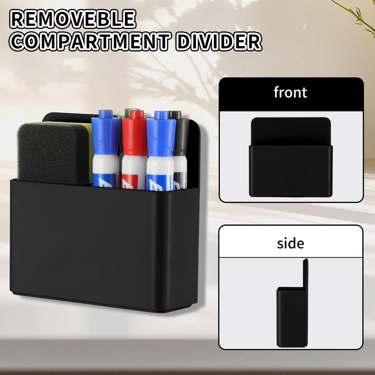 Camelmother 2Pcs Magnetic Dry Erase Marker Holder For Whiteboard Fridge