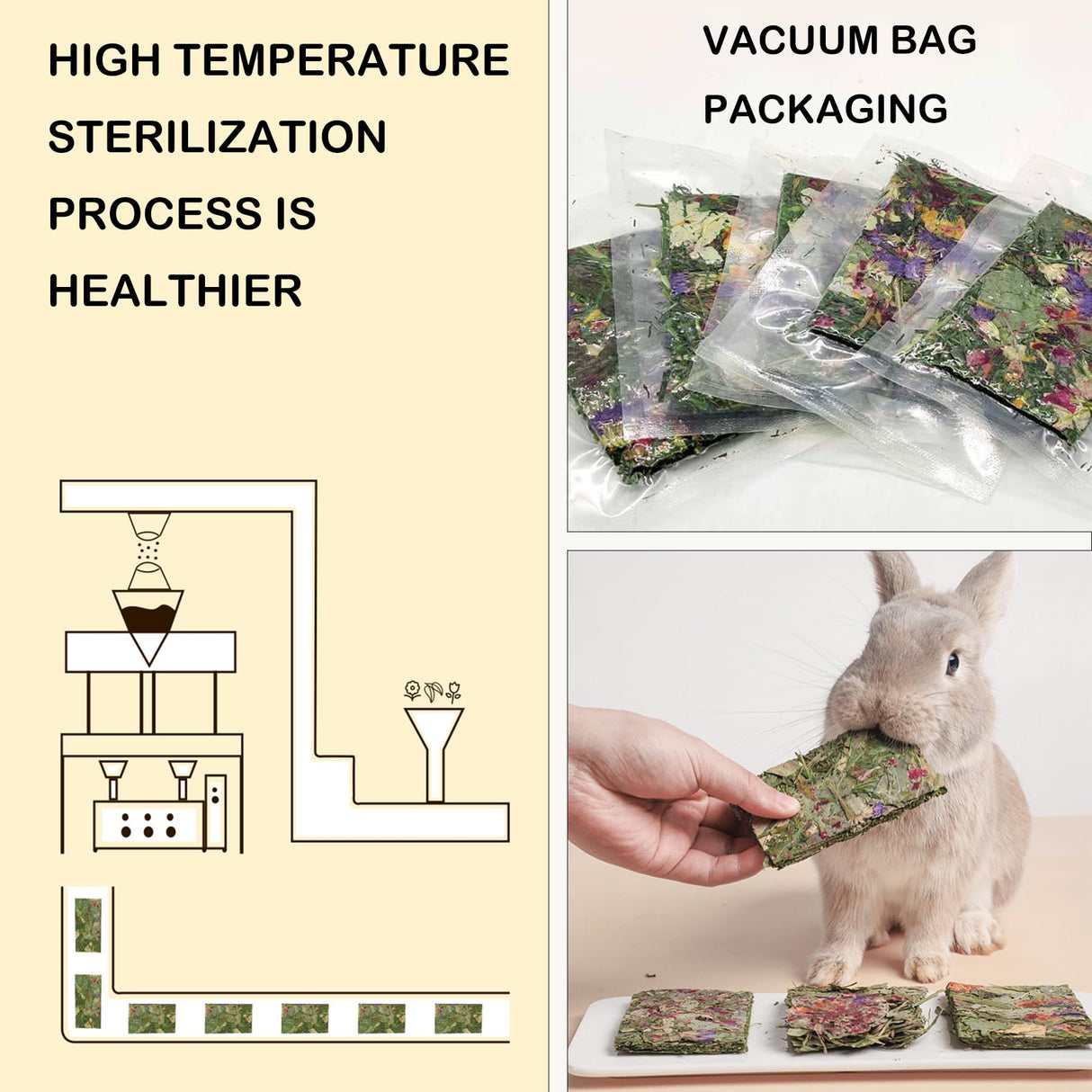 GREMBEB Rabbit Toys 24pcs Bunny Toy Guinea Pig Treats Timothy Hay Chew Toys Chips with Herbal Flowers Hamster Snacks Chinchillas Gerbils for Teeth Apple Sticks Sweet Bamboo