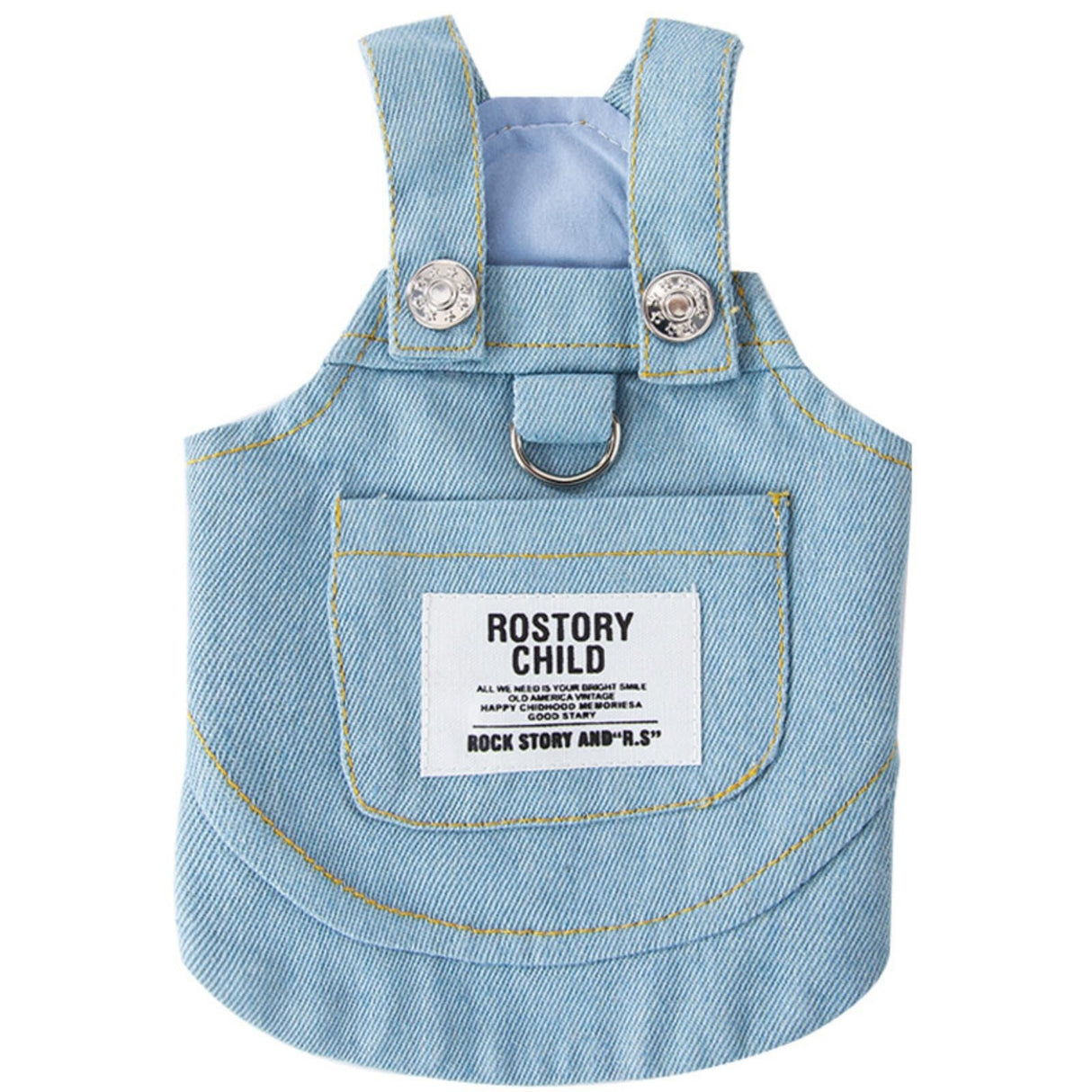 Dog Clothes Denim Dog Dresses for Small Dogs Harness Dress Puppy Clothes with Leash Ring Dog Costume with Pocket Summer Cat Apparel Dog Clothes Cat Shirts Small Dog Dresses Female Light Blue X-Large