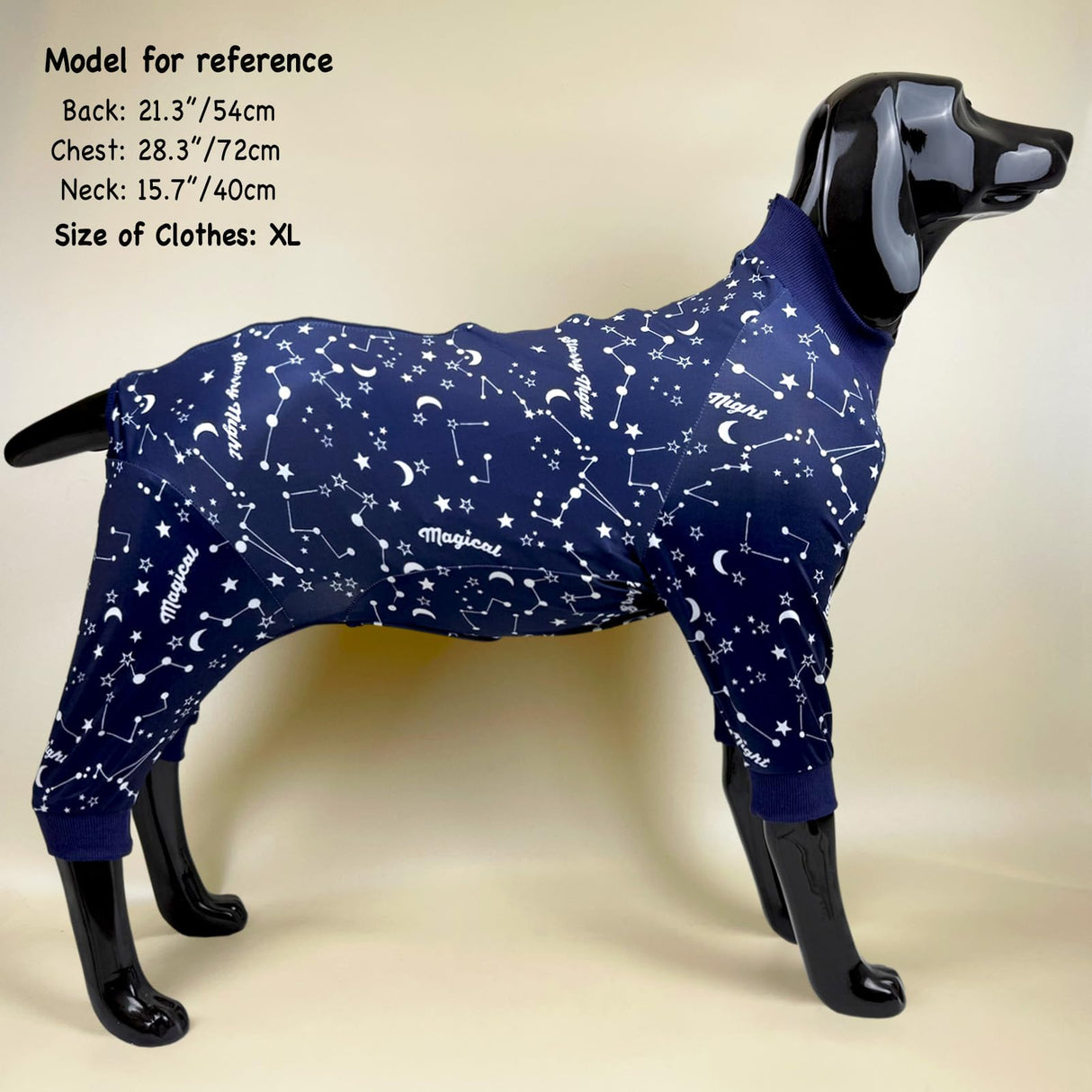 D.E.E Dog Shirt for Large Dogs Summer Dog Clothes Lightweight Tank Top Female Big (ZipGalaxyDark, 3XL)