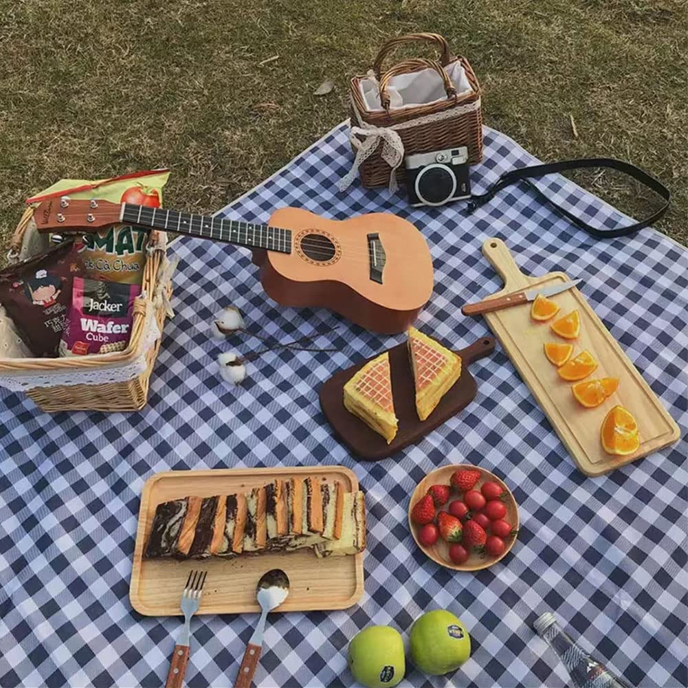 LRUUIDDE Extra Large Picnic Blanket Beach Blankets, Outdoor Foldable Waterproof Sand Mat for Beach Camping Hiking Travel Family Concerts Grass Park Music Festival Lawn Mats (Dark Blue, 80x60inch)
