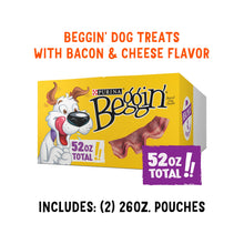 Load image into Gallery viewer, Purina Beggin' Strips With Real Meat Dog Training Treats With Bacon and Cheese Flavors - (Pack of 2) 26 oz. Pouches