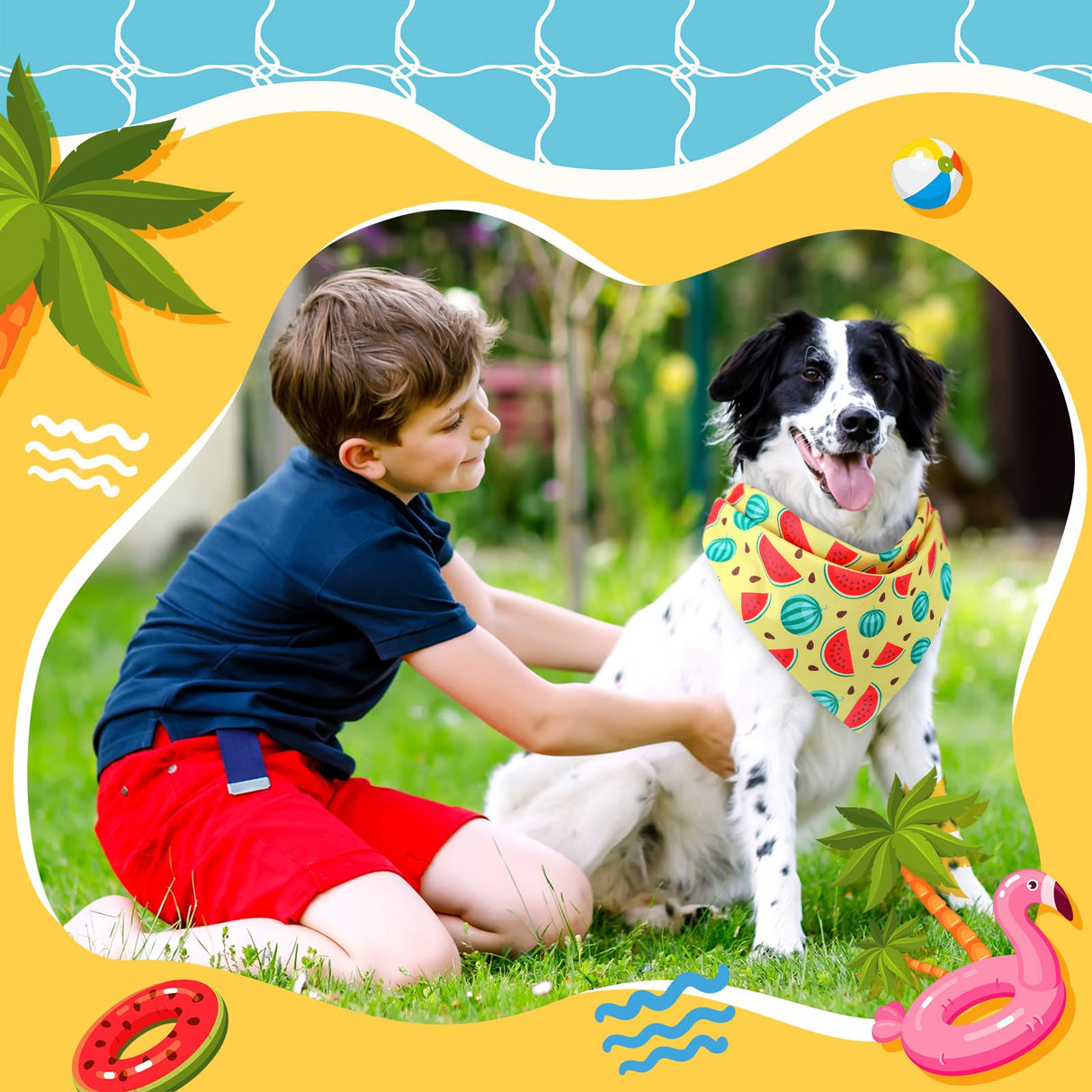 Chunful 50 Pieces Dog Bandanas for Summer Bulk Hawaiian Bandanas Bib Triangle Dog Scarf Set with Fruit Leave Flamingo Pattern for Summer Pet Costume Accessories Decoration(31.5 x 21.7 x 21.7 Inches)