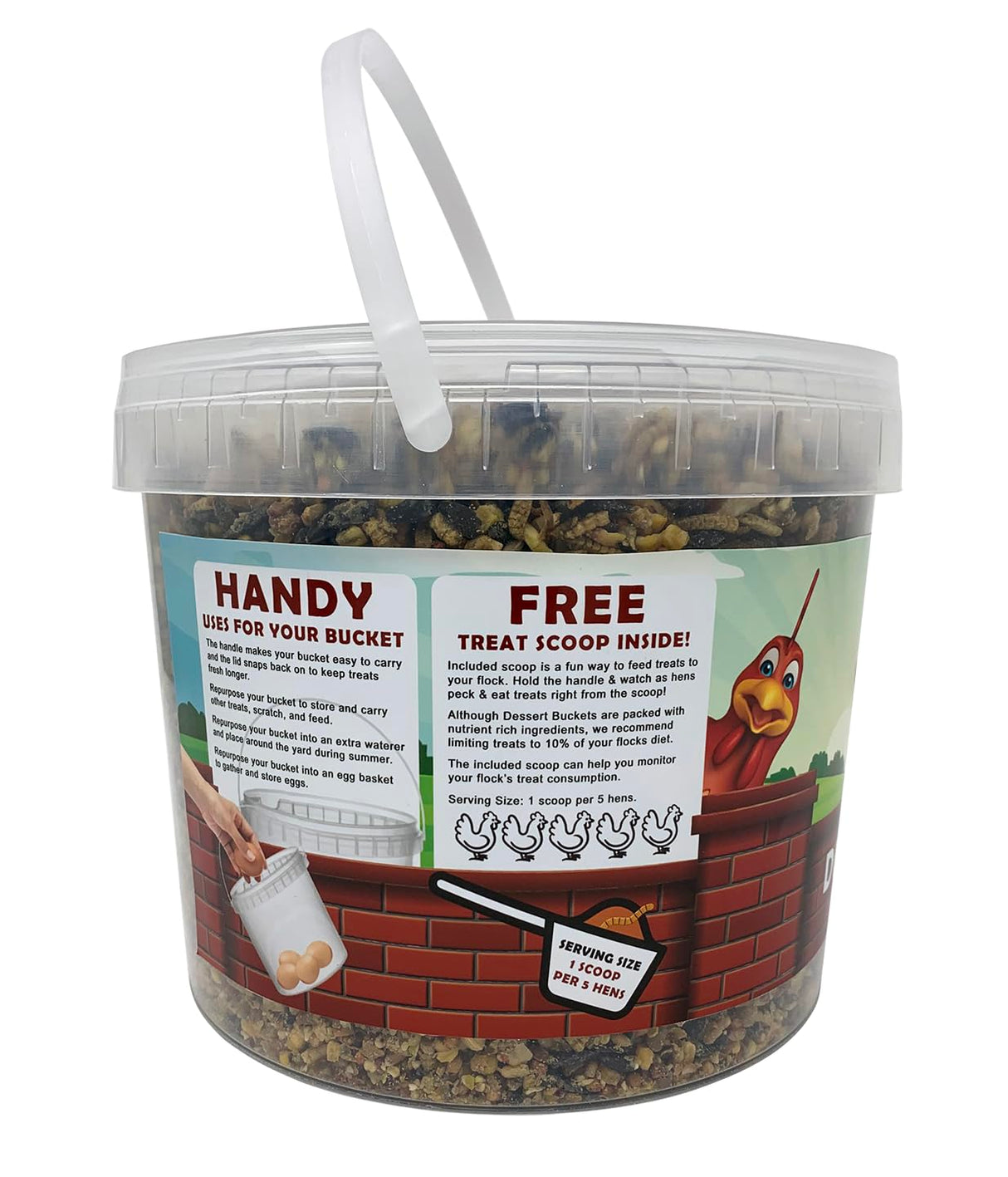Pecking Order Dessert Bucket Mealworm Sprinkles - 5 LB