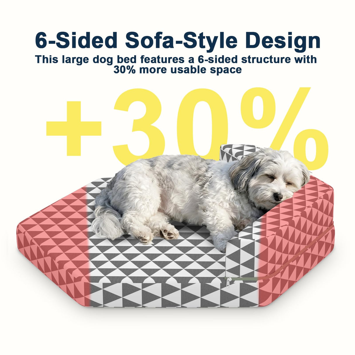 Orthopedic Dog Beds for Small Dogs, Pet Bed with Sides,Removable Bolsters & cleanable Cover,s